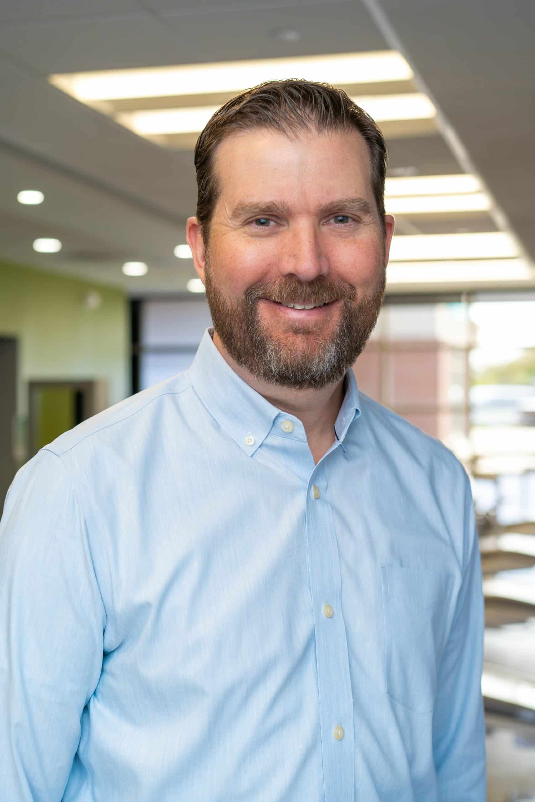 Dr. Blair Smith professional portrait at Bernhardt & Smith Orthodontics, Bishop Drive Office and 50th Street Office in West Des Moines, IA